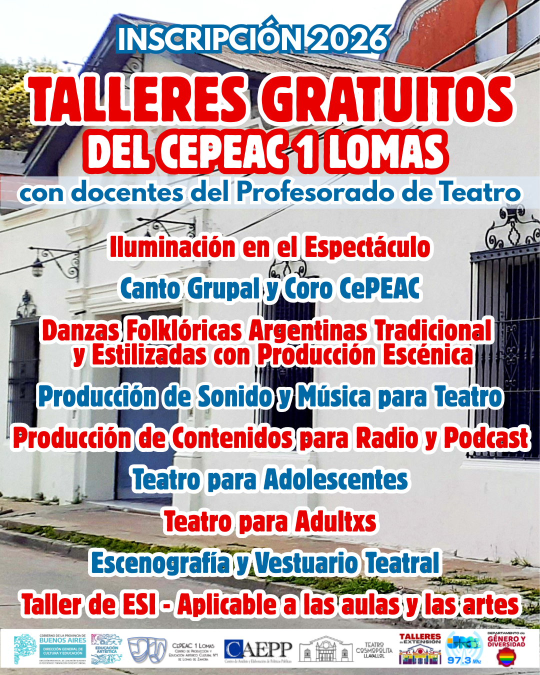 Con docentes y artistas de amplia trayectoria en los circuitos comerciales, oficiales e independiente.